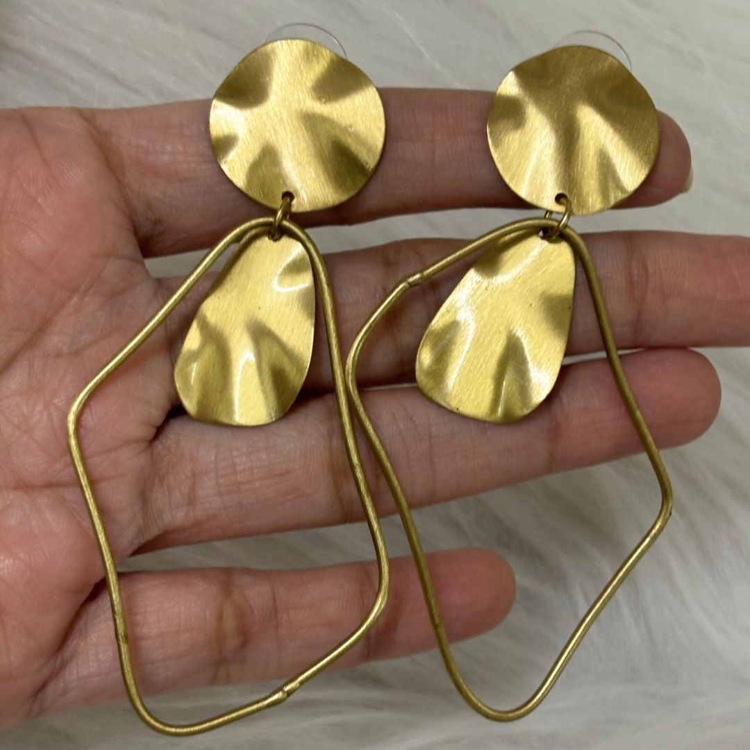 Gold Plated Geometric Earrings