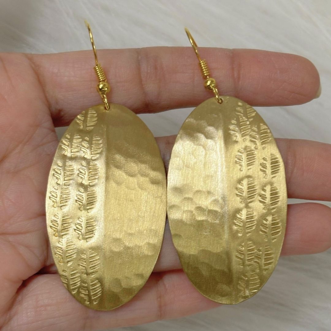 Gold Plated Statement Earrings