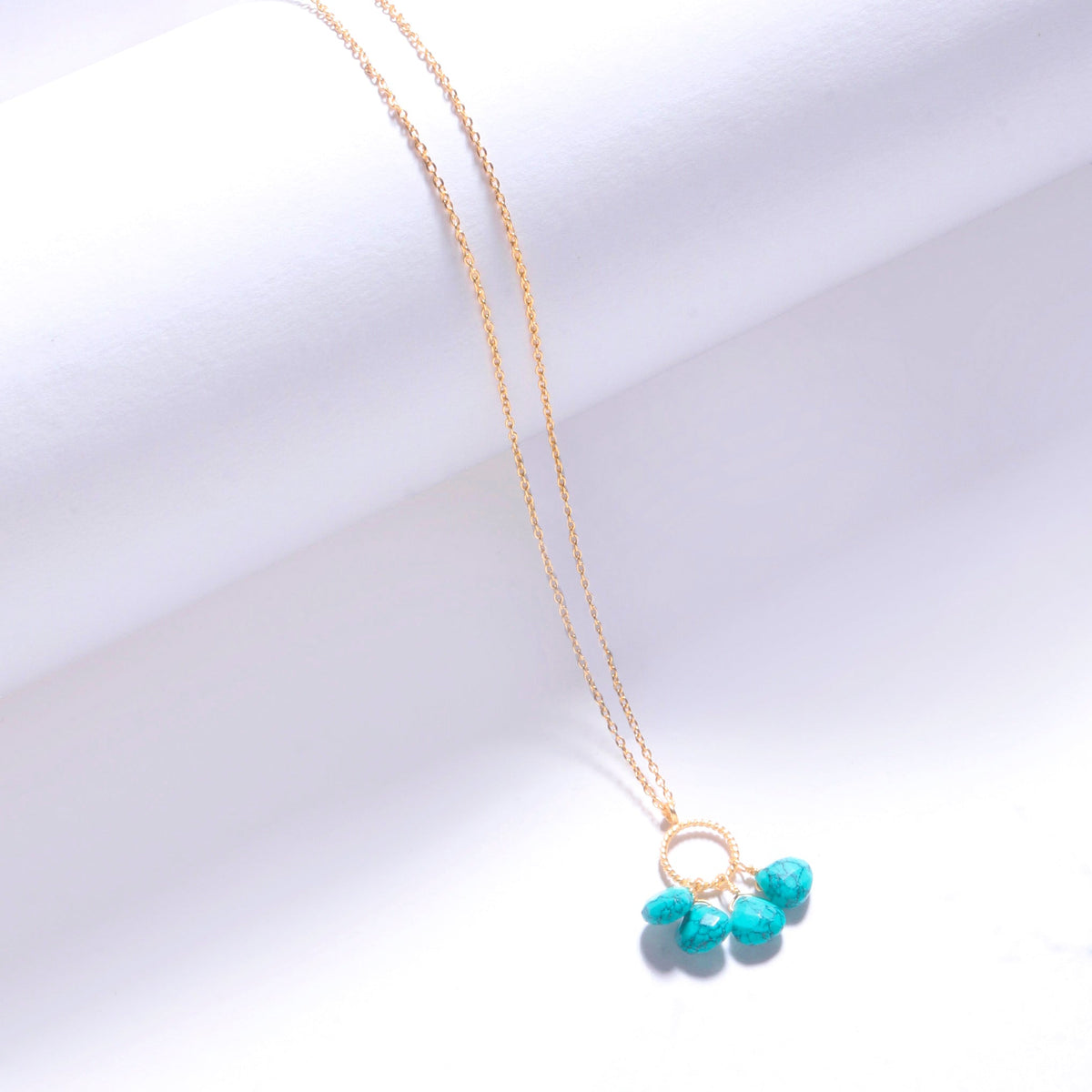 925 Sterling Silver Gold Plated Turquoise Pendant Necklace for Women | Gemstone Jewelry | Boho Fashion Gift