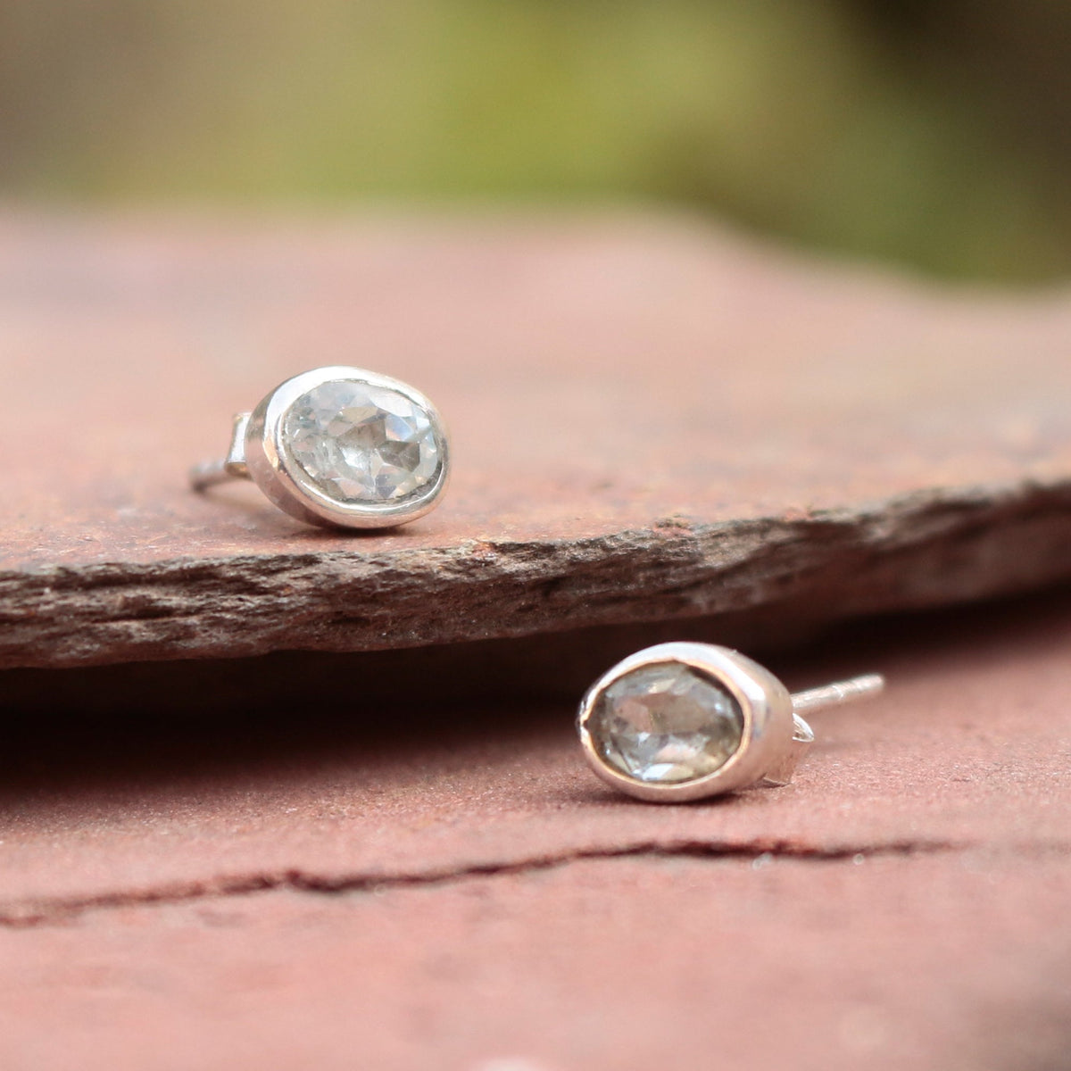 Blue Topaz Eartops