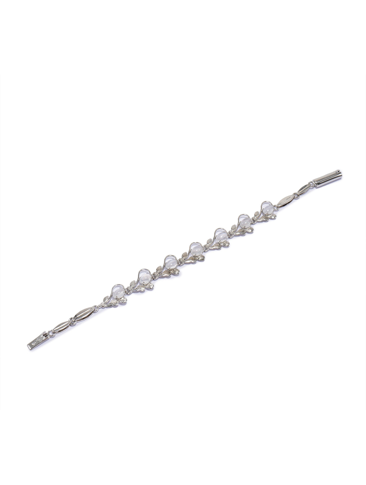 925 Sterling Silver Moonstone Gemstone Leaf Design Bracelet For women & Girls