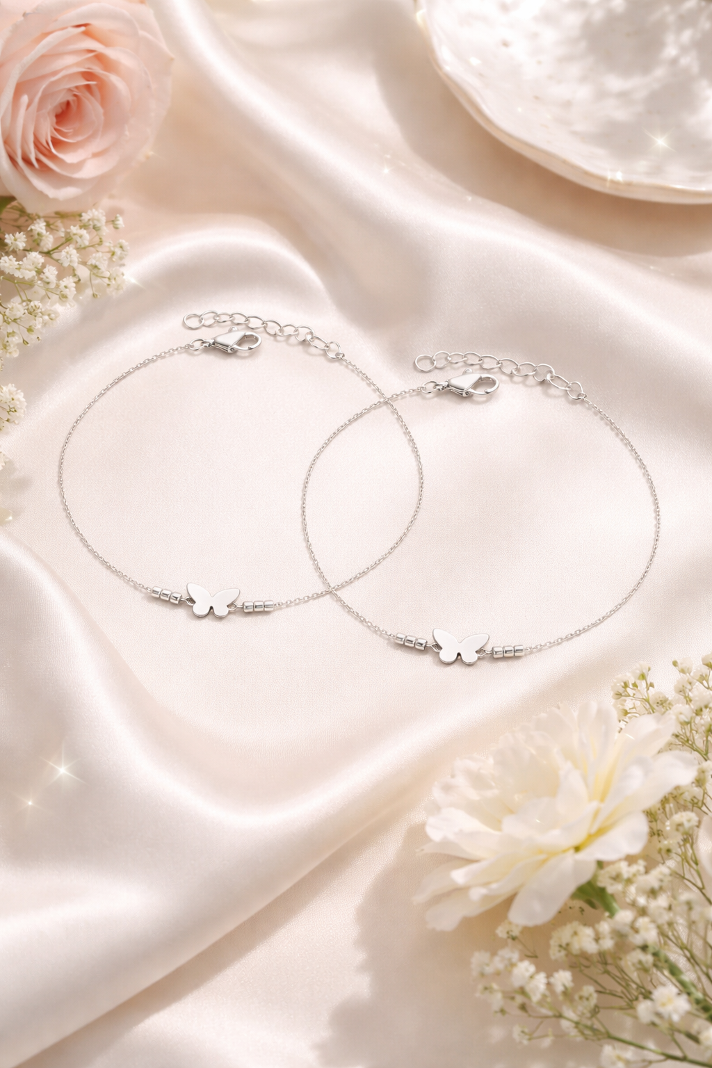 Central Butterfly Motif Anklet