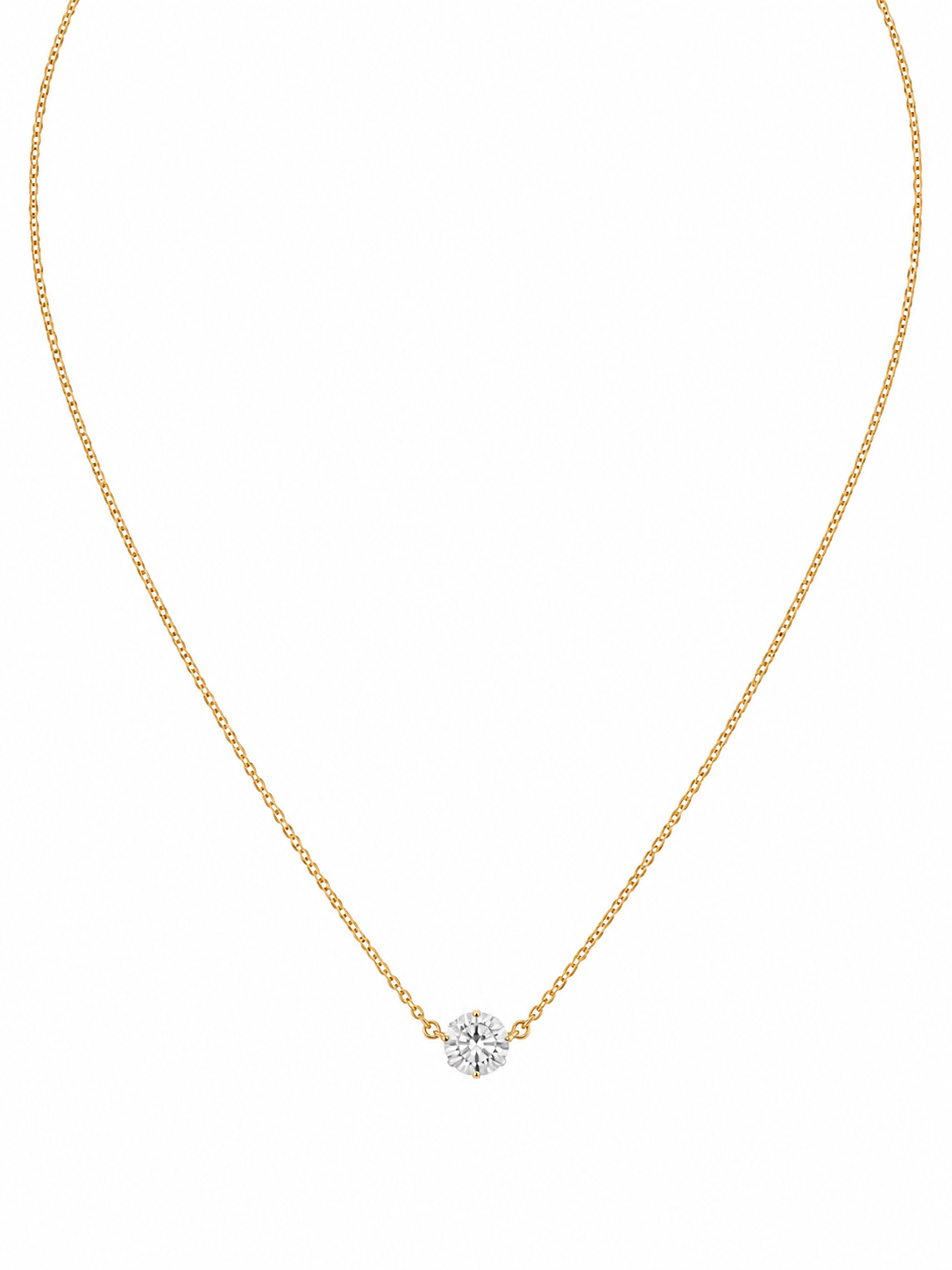 Round Solitaire Necklace