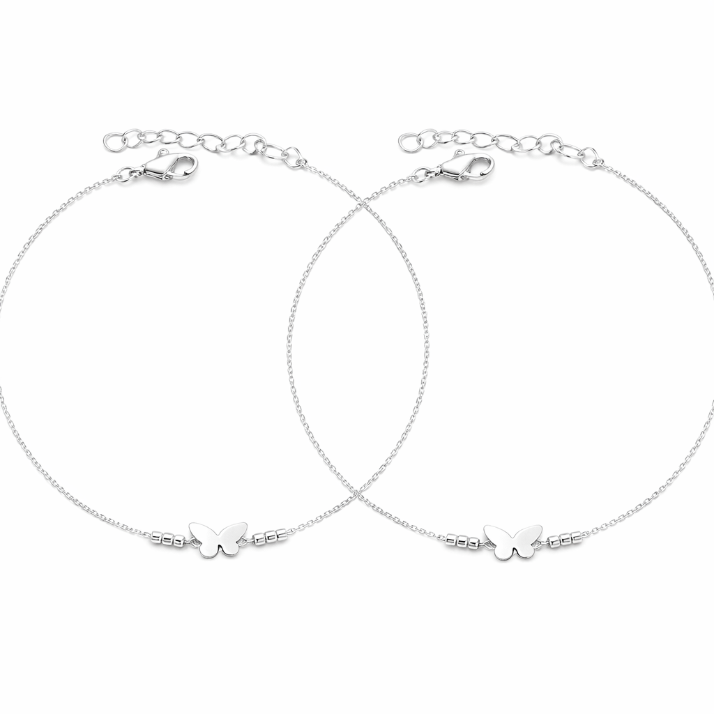 Central Butterfly Motif Anklet