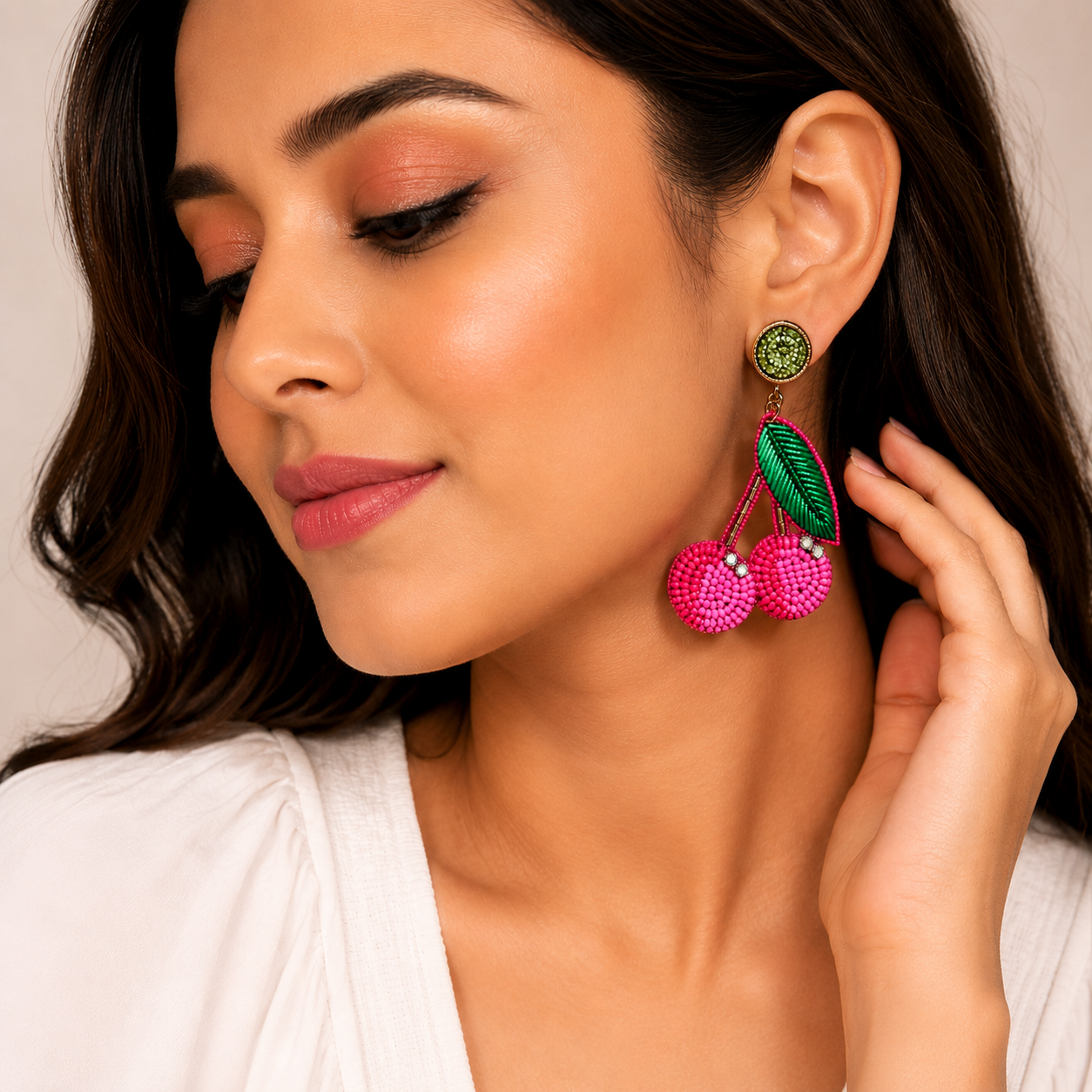 Cherry Drop Earrings for Women