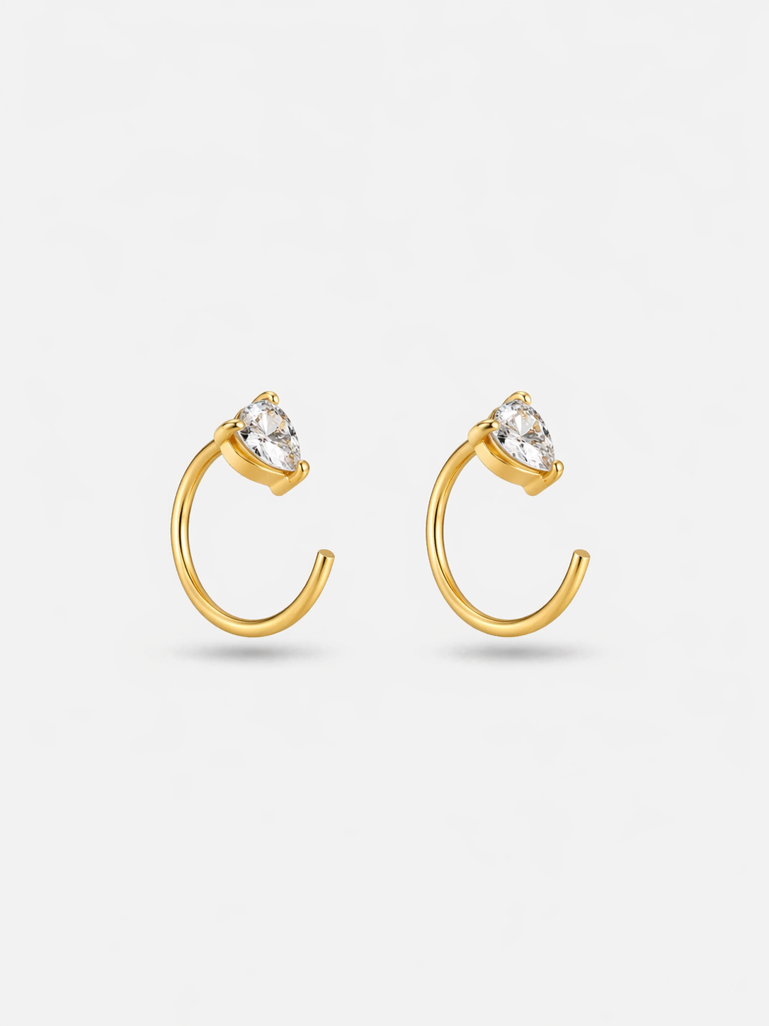 925 sterling silver pear-shape hoop earrings �? poke-free hypoallergenic hoops, anti-tarnish and waterproof. Sleep-safe for kids and gentle for sensitive ears.