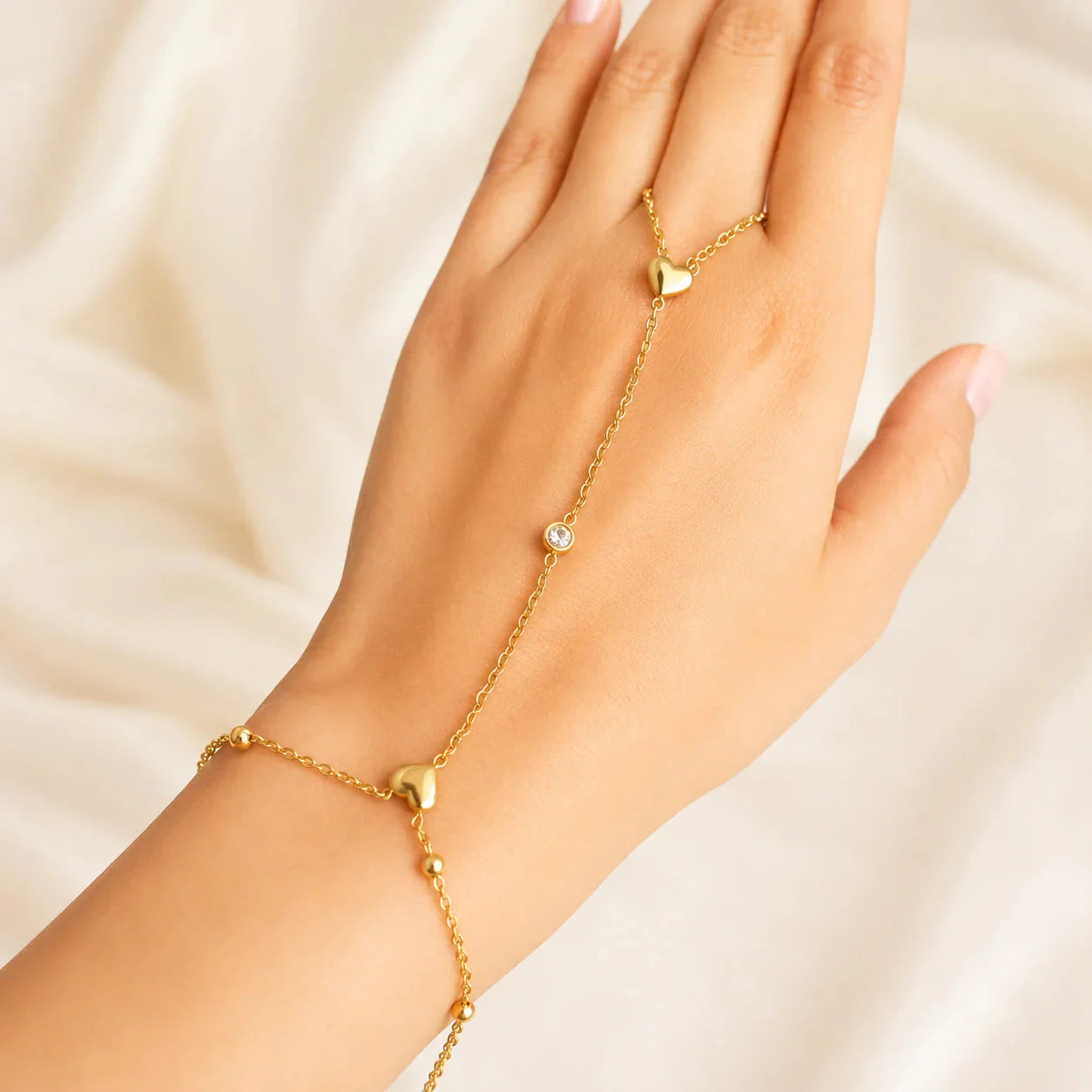 gold-plated-heart-hand-harness-bracelet-for-women-crystal-hathphool-hand-chain-adjustable-finger-bracelet-jewelry