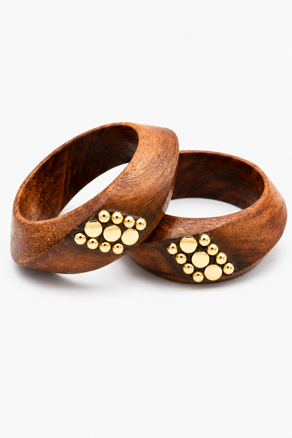 Handcrafted Wooden Bangles Set of 2