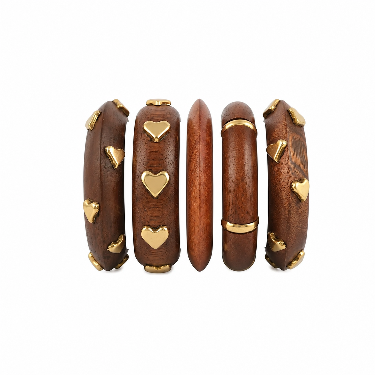 Handcrafted Wooden Bangles Set of 5