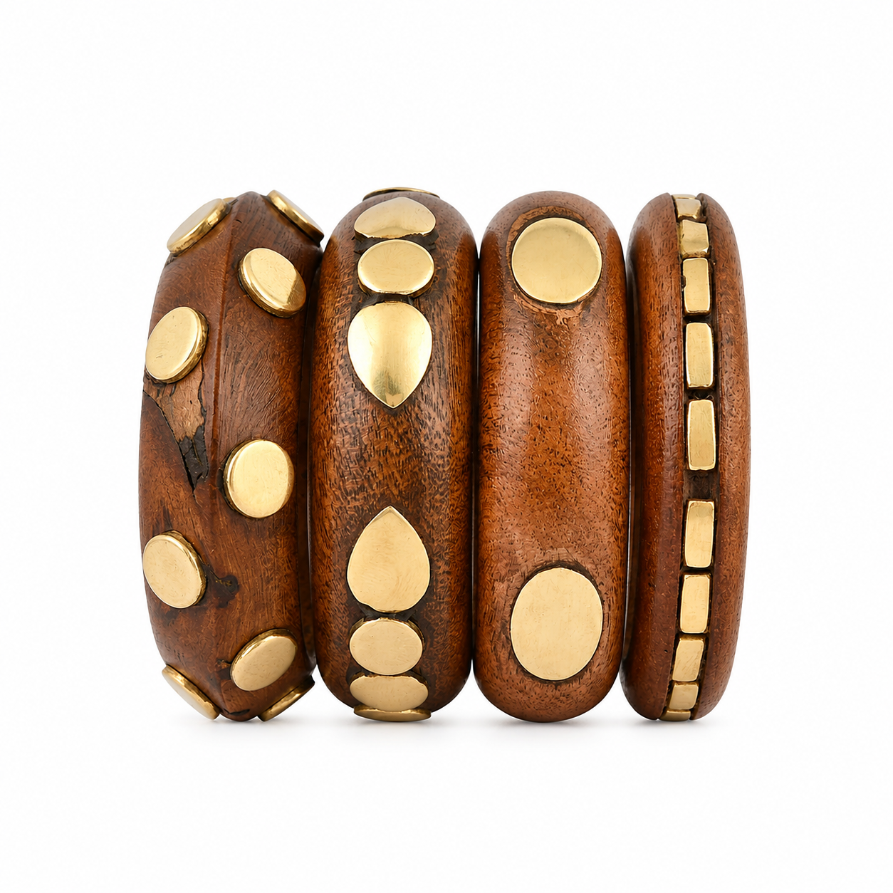 Handcrafted Wooden Bangles Set of 4