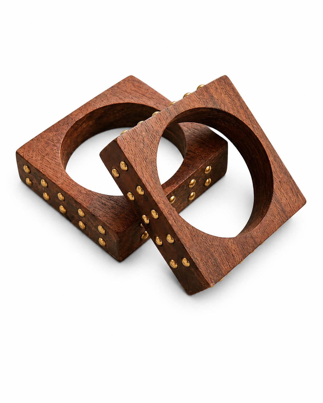 Handcrafted Wooden Bangles Set of 2