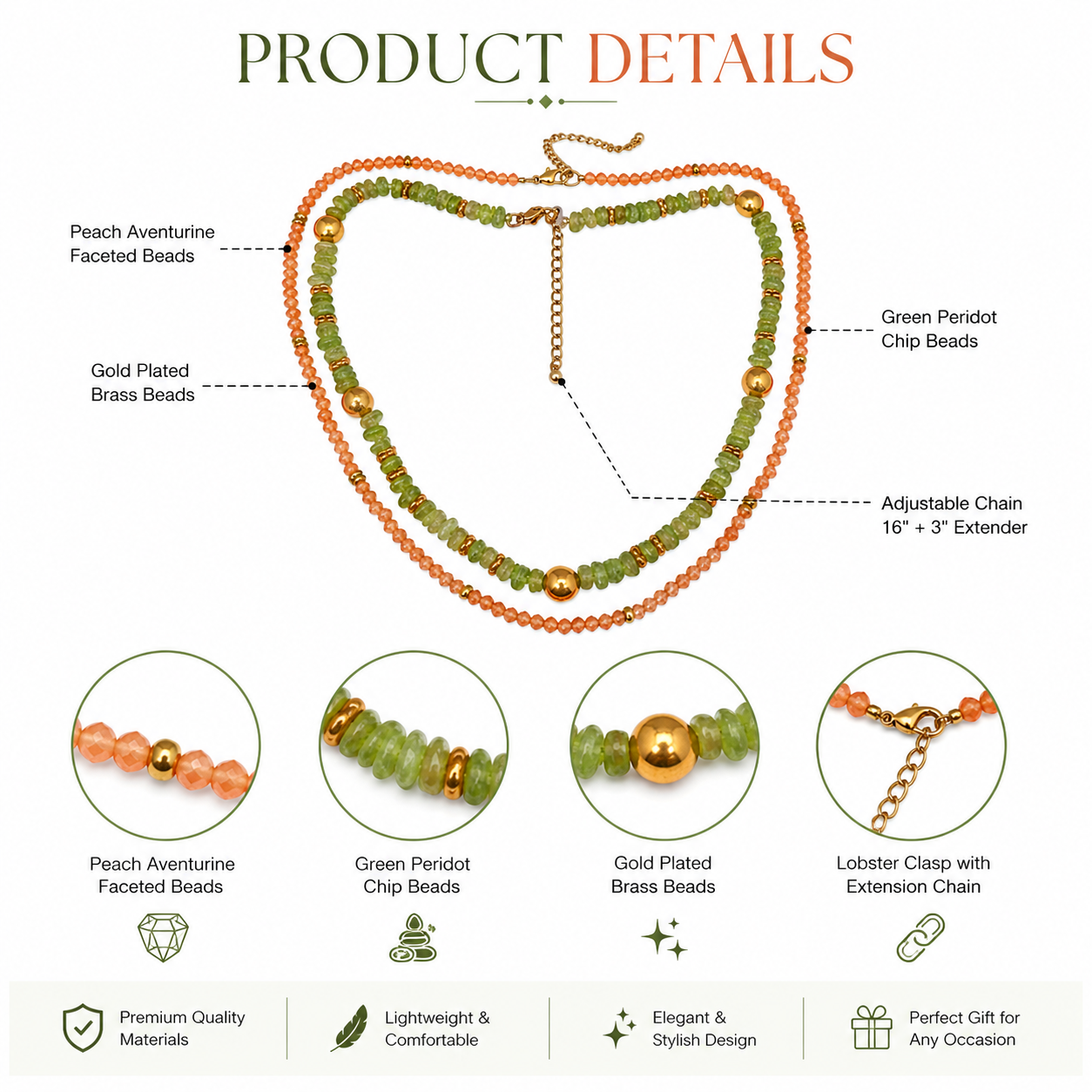 Nature Inspired Layer Necklace