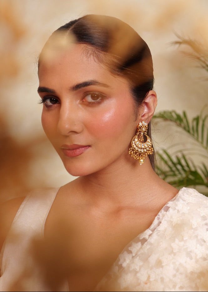 Heeri Chand Kundan Earrings