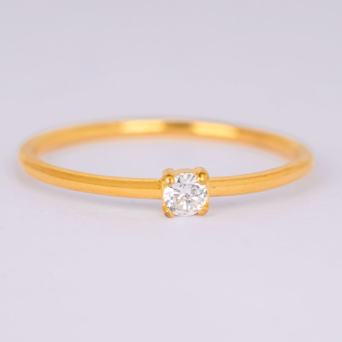 18K Gold Plated Nova Halo Orbital Ring for Women | Anti Tarnish
