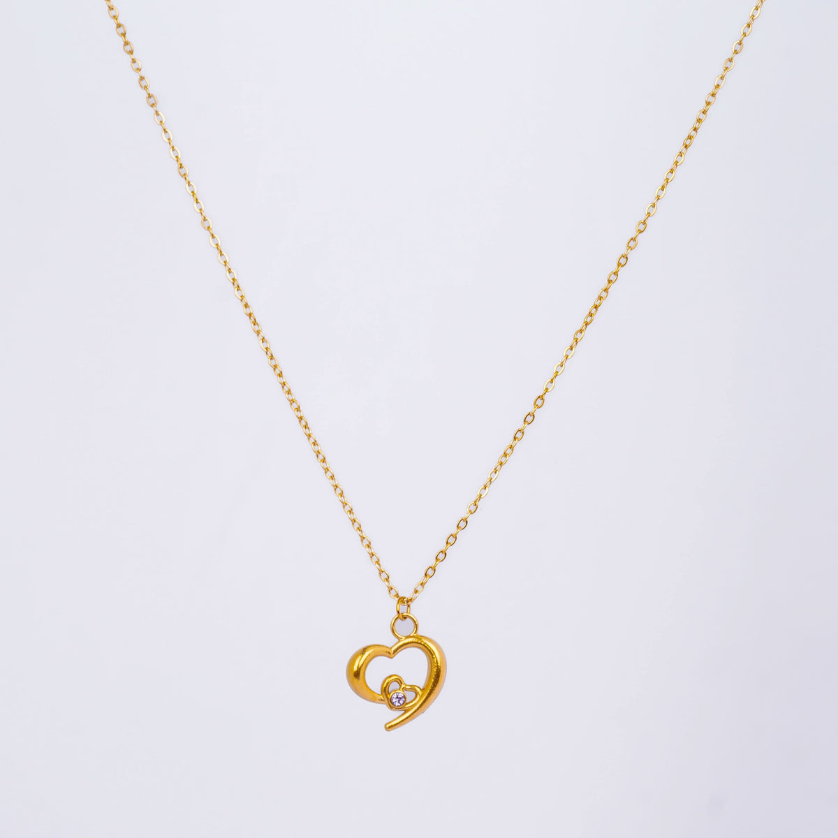 18K Gold Plated Diamond Love Necklace for Women | Anti Tarnish