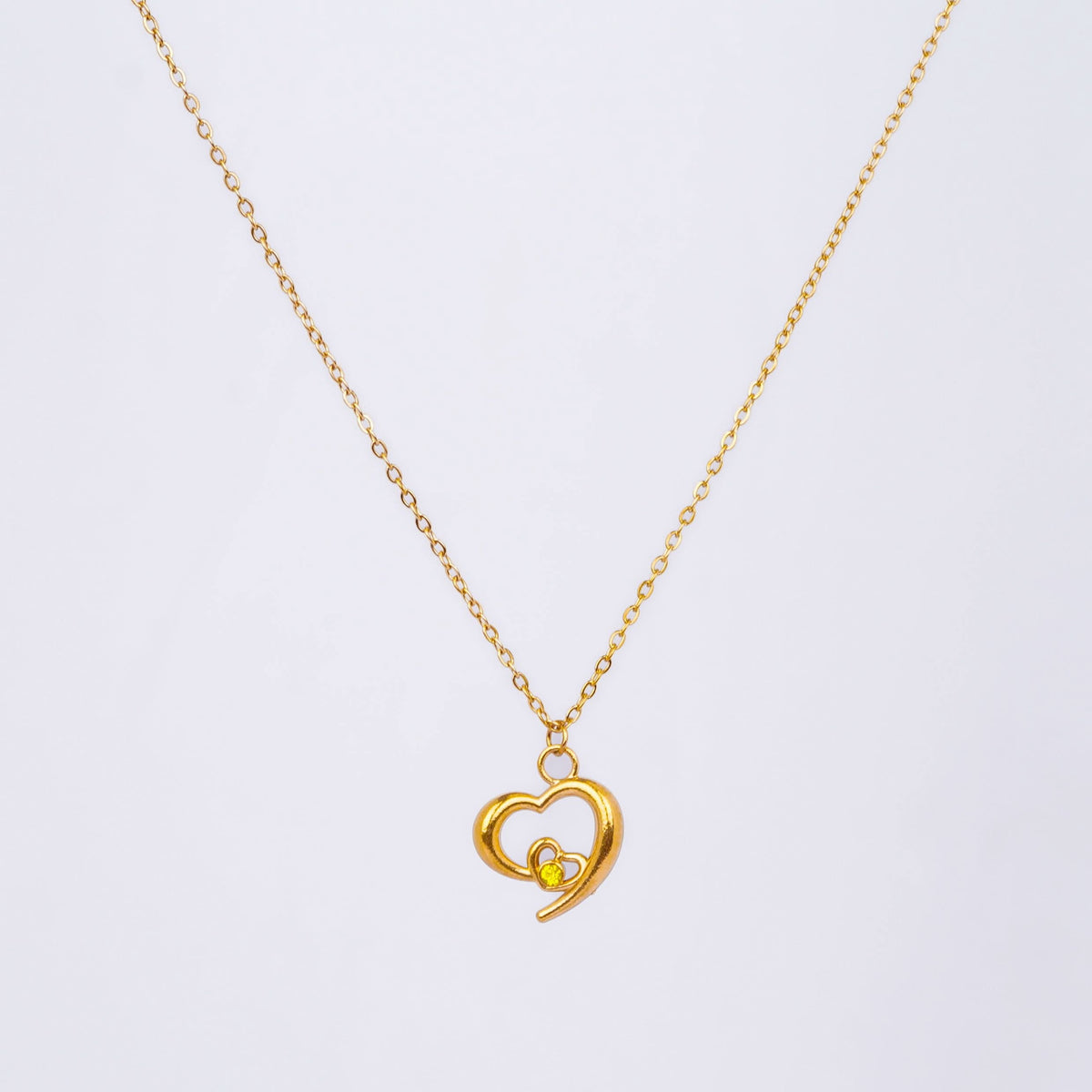 18K Gold Plated Diamond Love Necklace for Women | Anti Tarnish