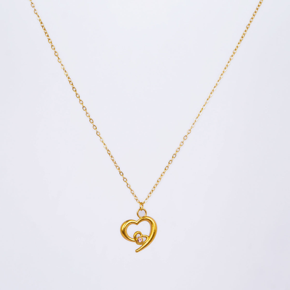18K Gold Plated Diamond Love Necklace for Women | Anti Tarnish