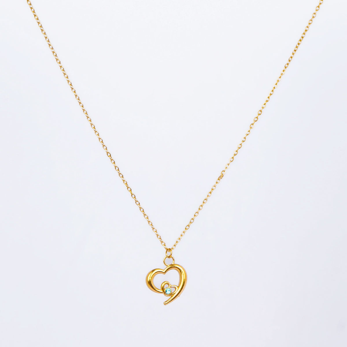 18K Gold Plated Diamond Love Necklace for Women | Anti Tarnish