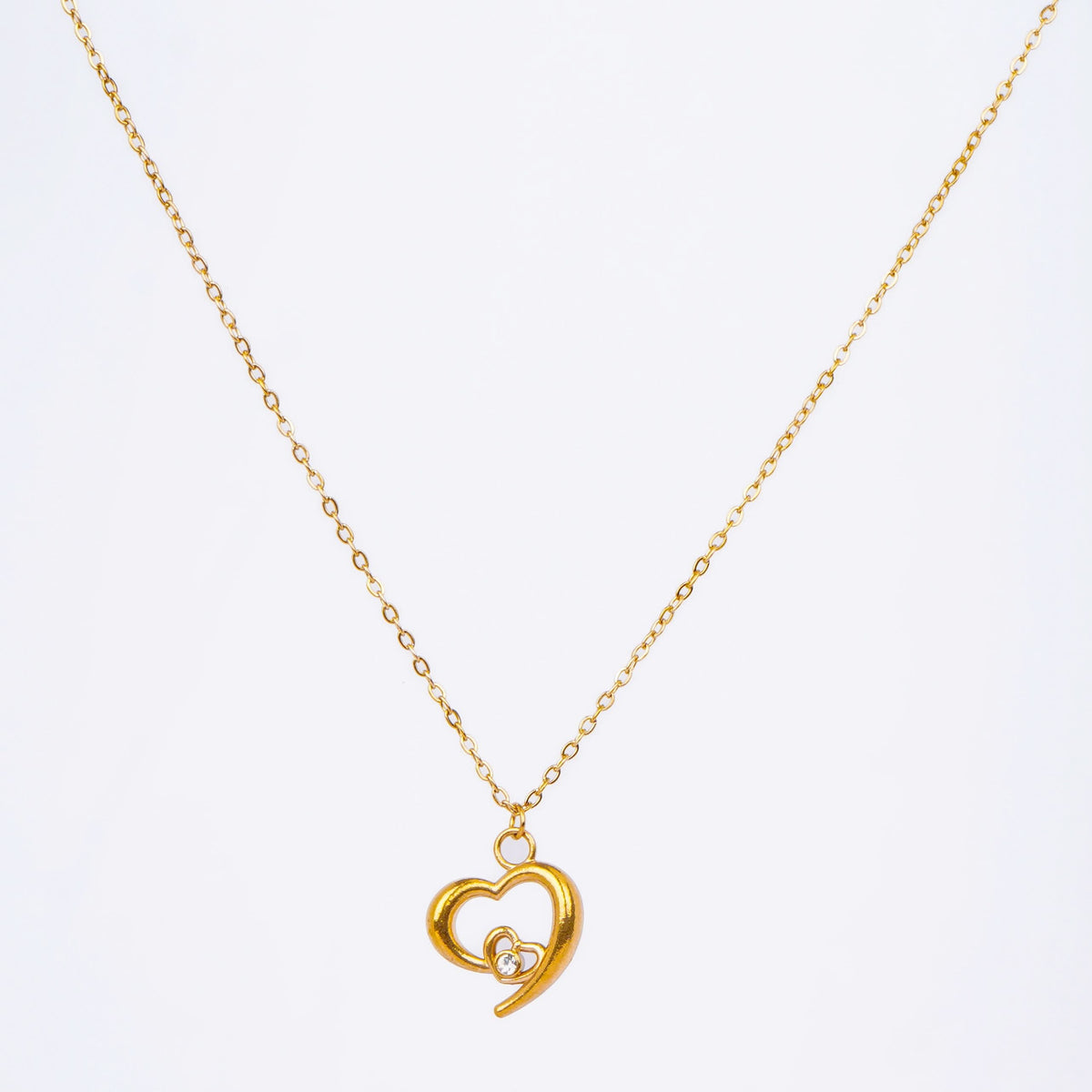 18K Gold Plated Diamond Love Necklace for Women | Anti Tarnish