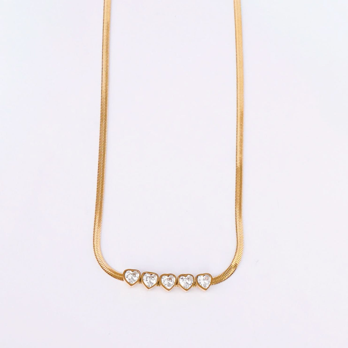 18K Gold Plated Diamond Love Necklace for Women | Anti Tarnish