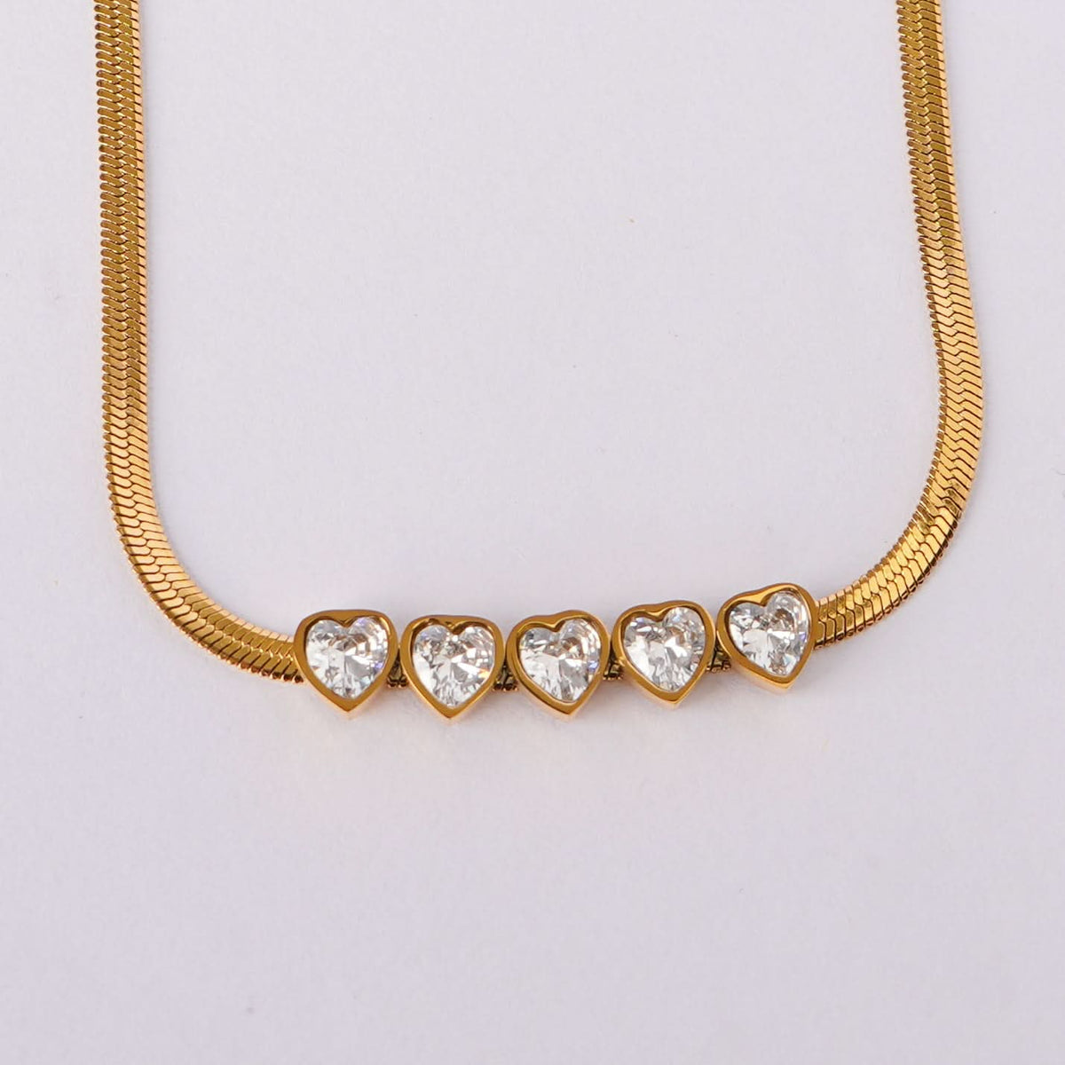 18K Gold Plated Diamond Love Necklace for Women | Anti Tarnish