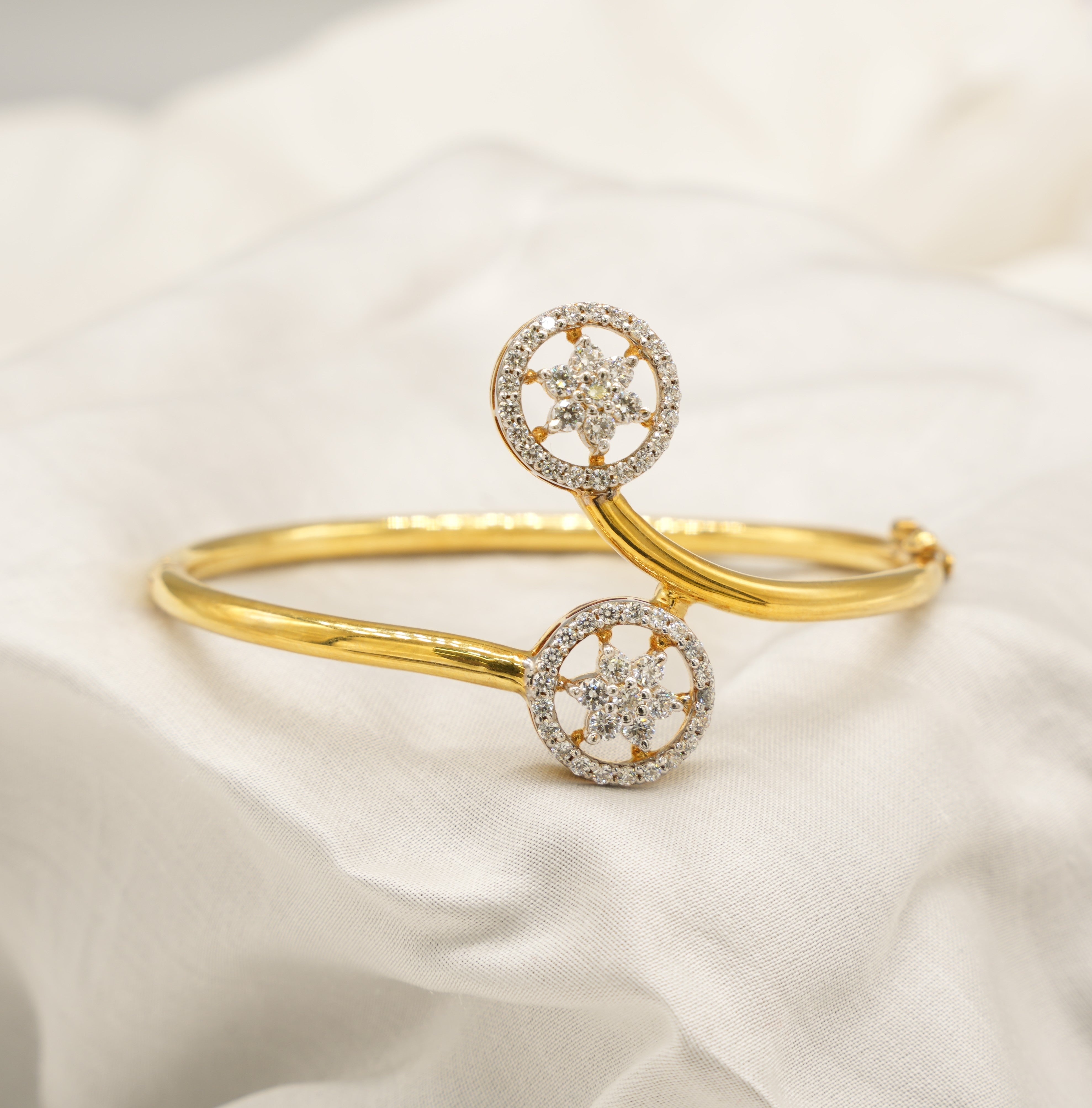 Silver Swarovski Flower Bracelet