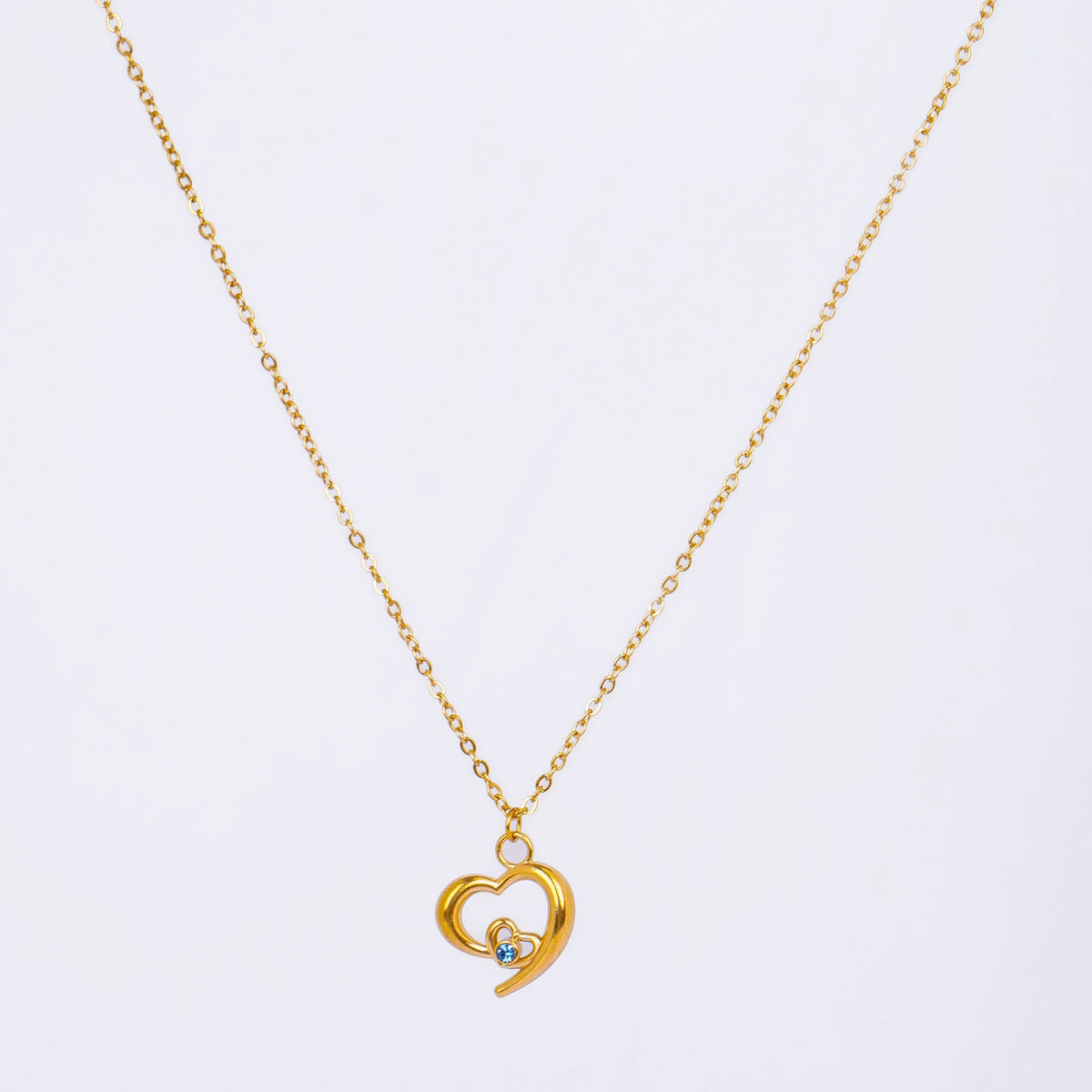 18K Gold Plated Diamond Love Necklace for Women | Anti Tarnish