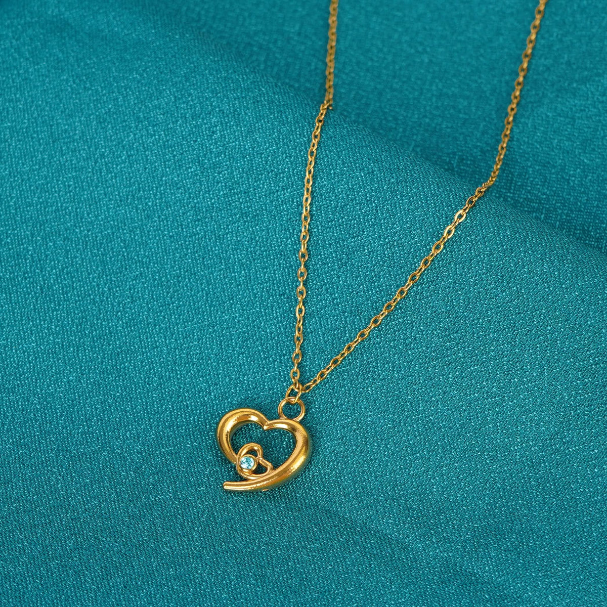 18K Gold Plated Diamond Love Necklace for Women | Anti Tarnish