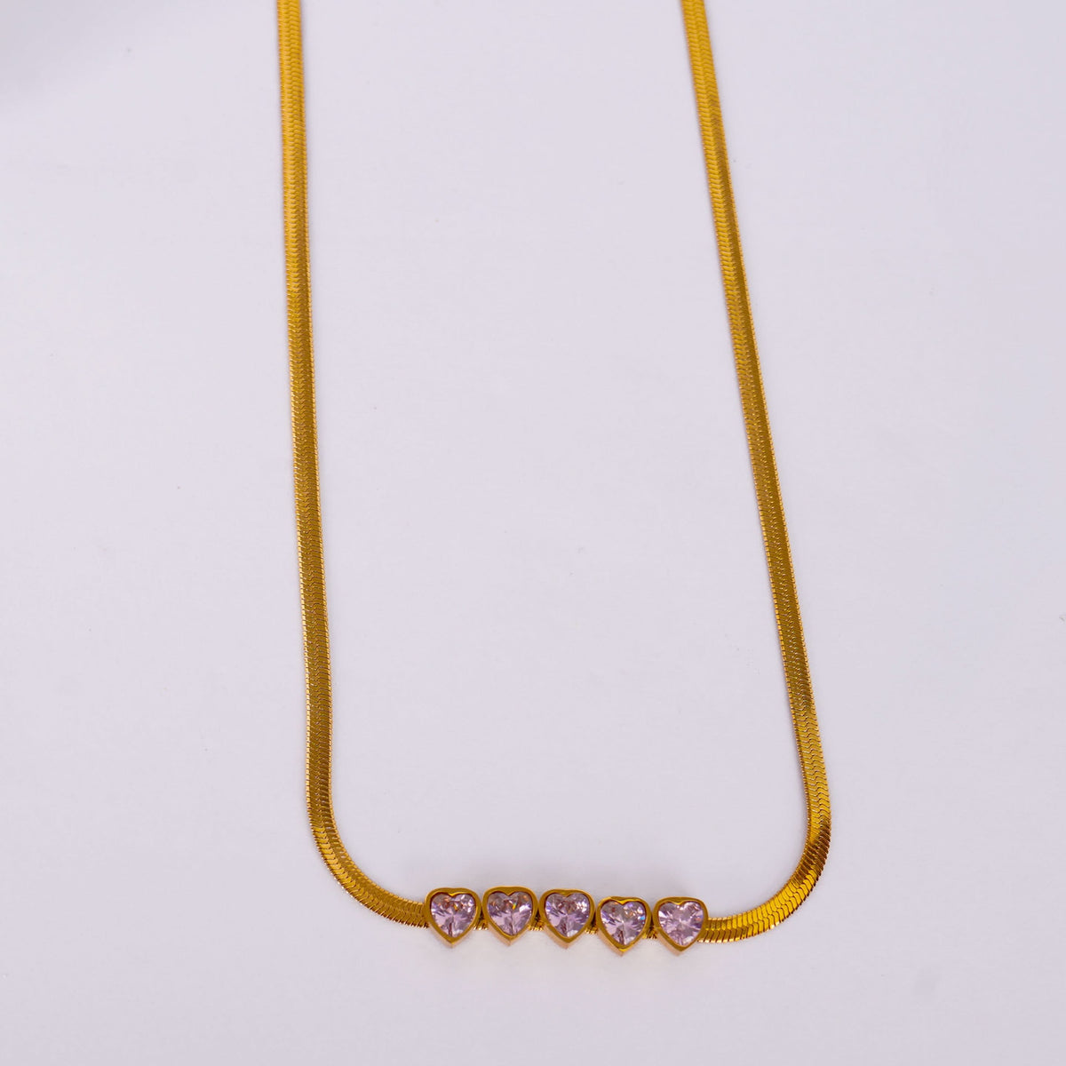 18K Gold Plated Diamond Love Necklace for Women | Anti Tarnish