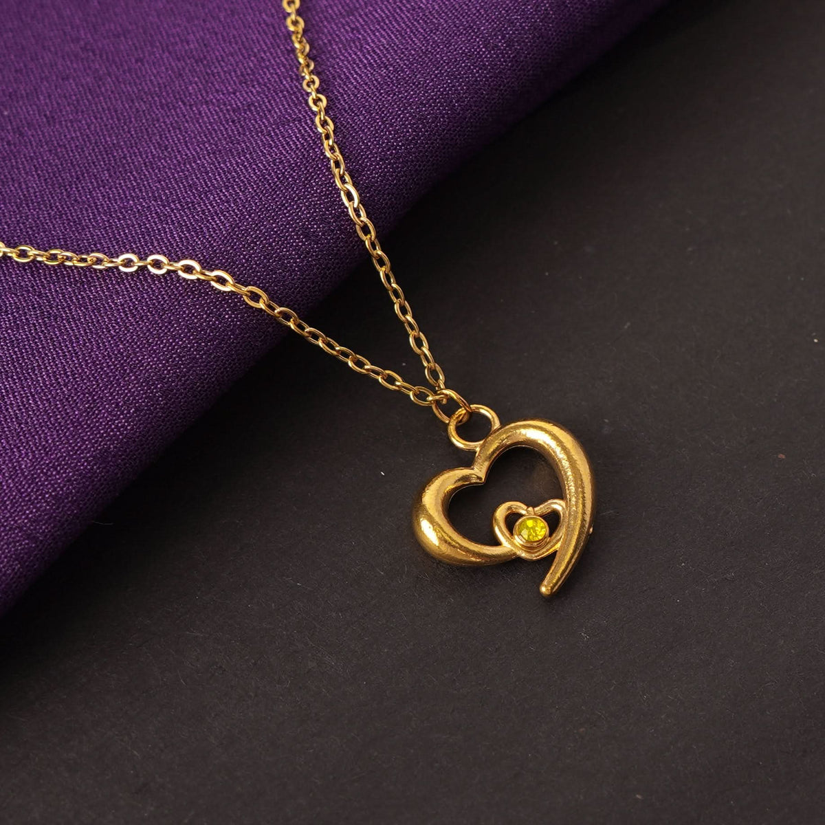 18K Gold Plated Diamond Love Necklace for Women | Anti Tarnish