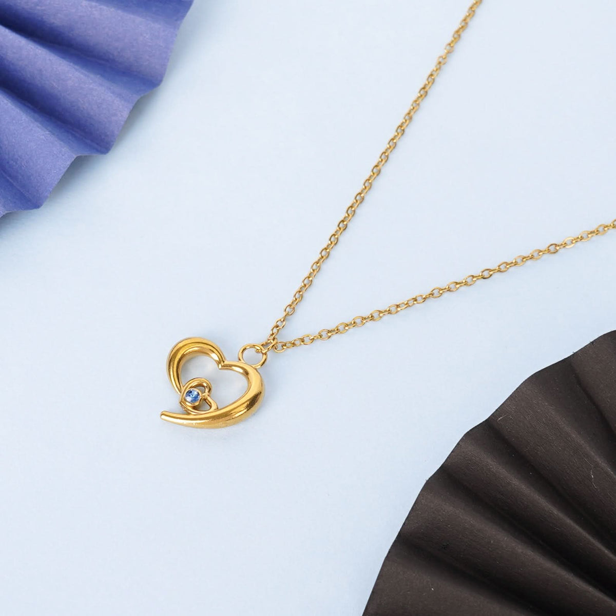 18K Gold Plated Diamond Love Necklace for Women | Anti Tarnish