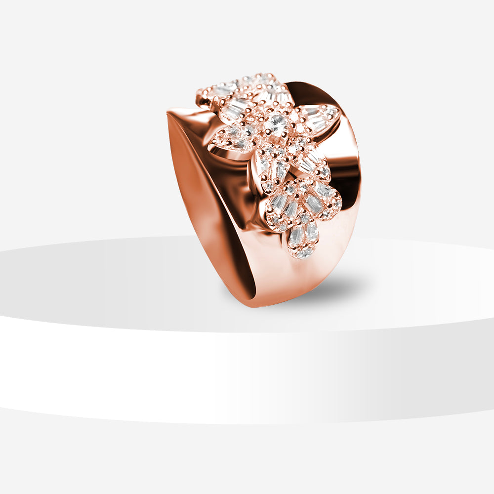 Aurora Bloom Wide Band Ring