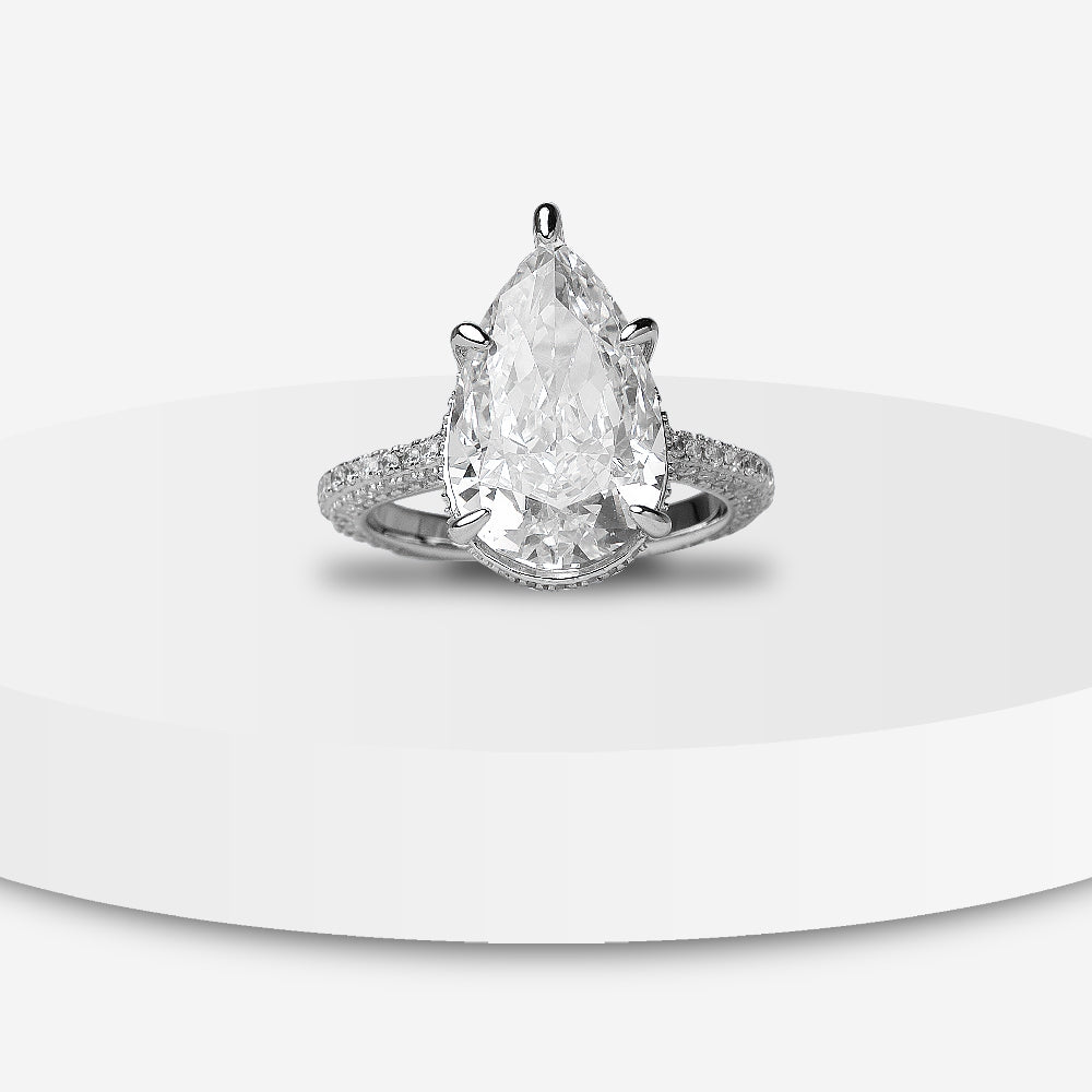 Pear Radiance Solitaire Ring