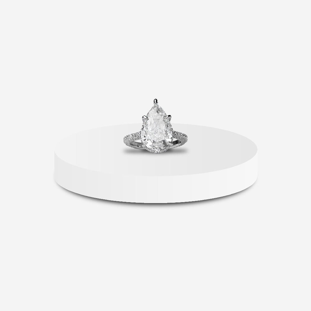 Pear Radiance Solitaire Ring