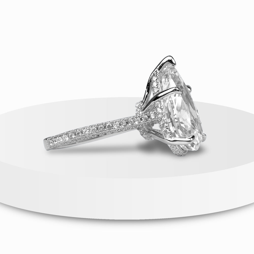 Pear Radiance Solitaire Ring