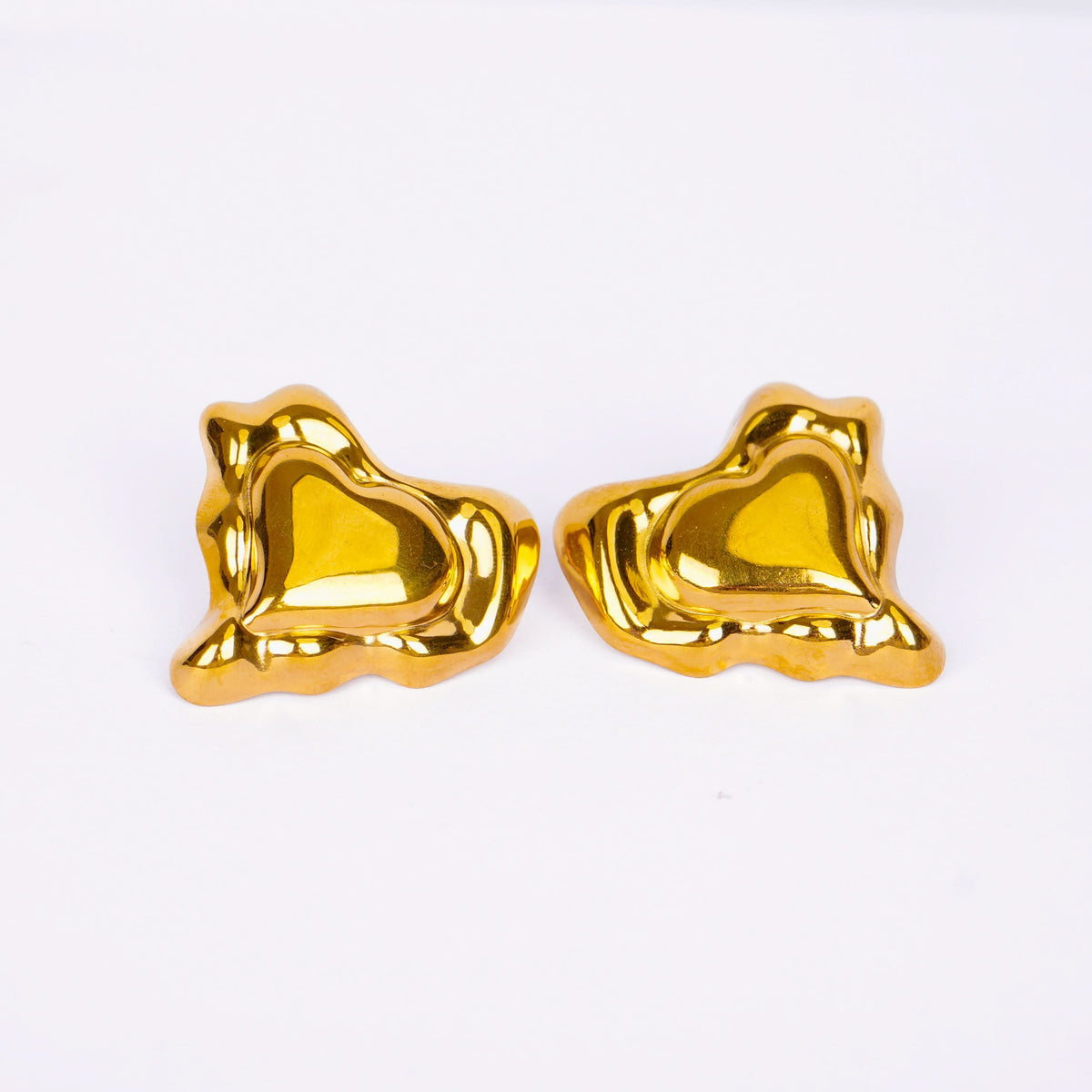 Luxe Heart Stud Earrings