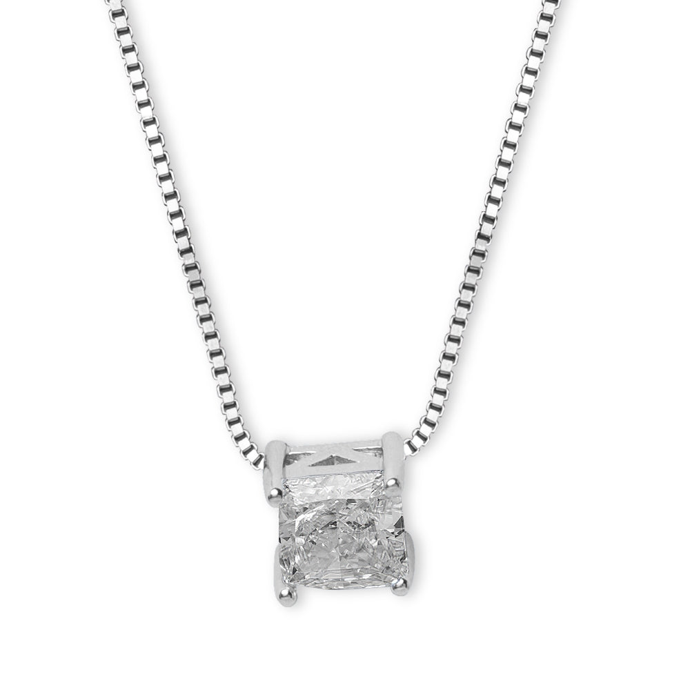 Luminous Grace Solitaire Pendant Necklace
