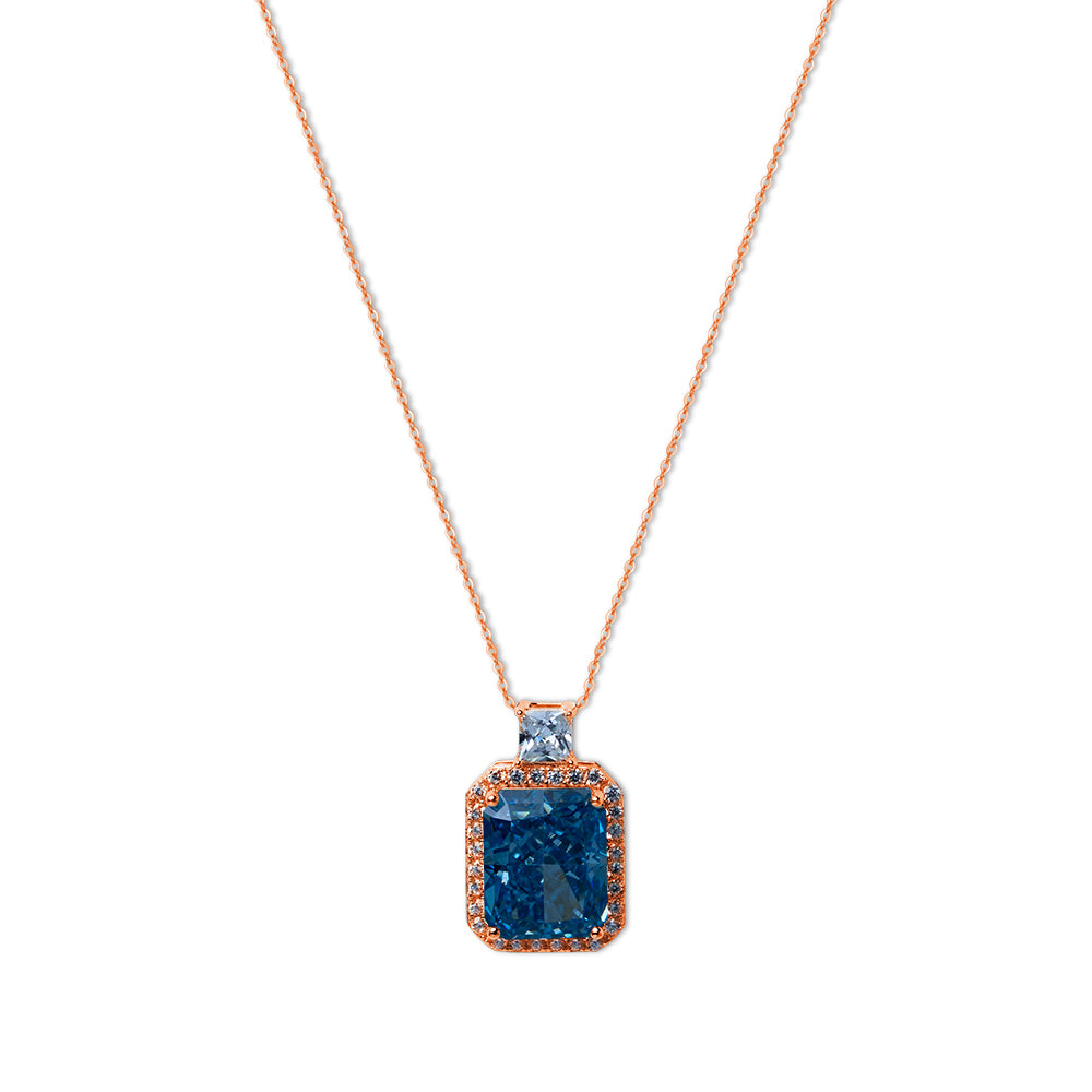 Celestial Blue Aura Pendant Necklace