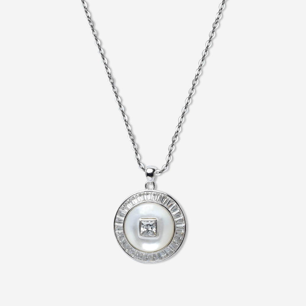 Celeste Glow Circular Pendant Necklace
