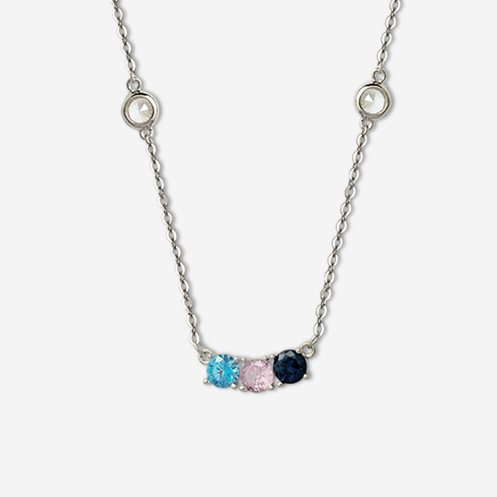 Trinity Tones Gemstone Necklace