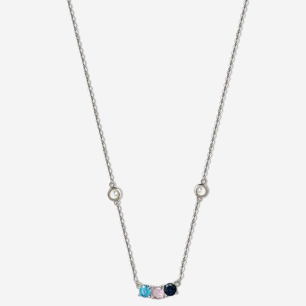 Trinity Tones Gemstone Necklace