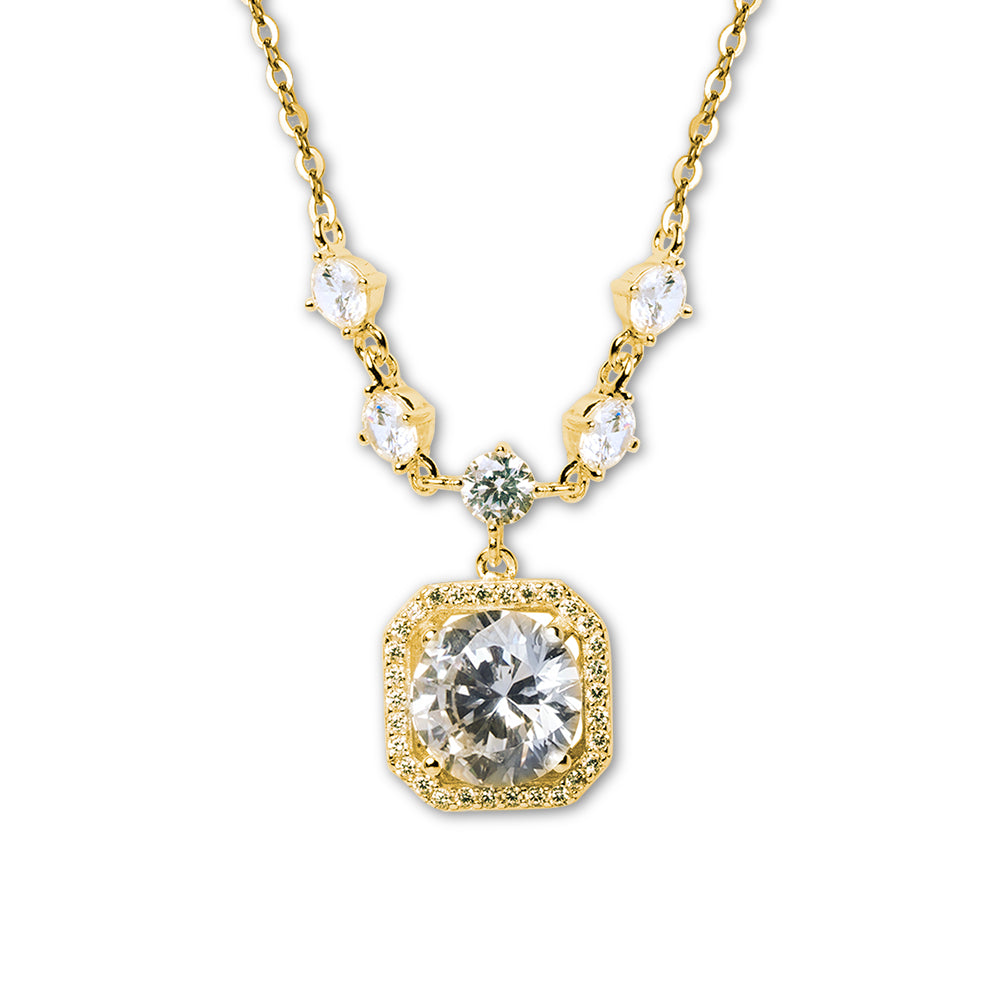 Shine Square Pendant Necklace