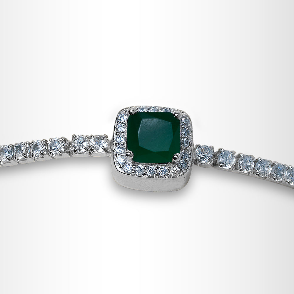Regalia Gem Tennis Bracelet (Green)