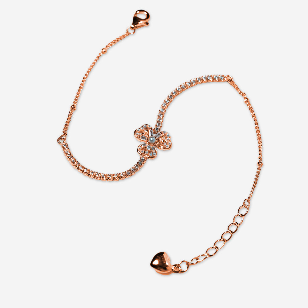 Daisy Bloom CZ Chain Bracelet