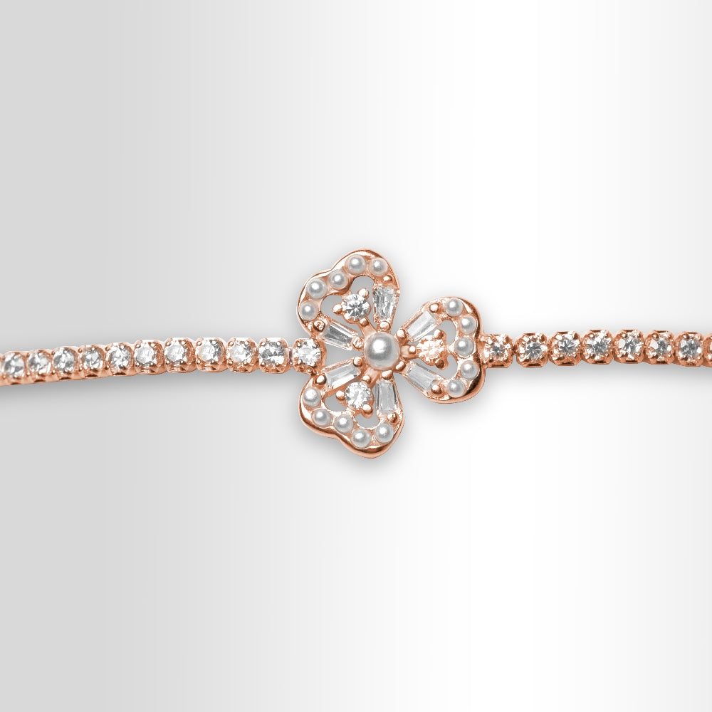 Daisy Bloom CZ Chain Bracelet