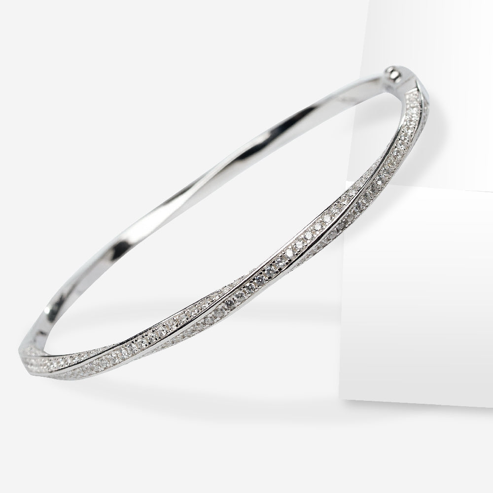 Twilight Gleam CZ Bracelet - Silver