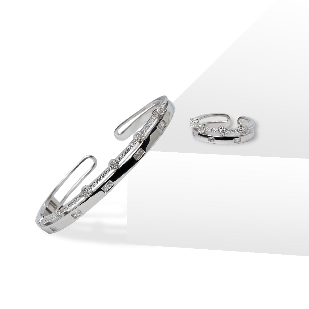 Dazzle Line Bracelet &amp; Ring Set