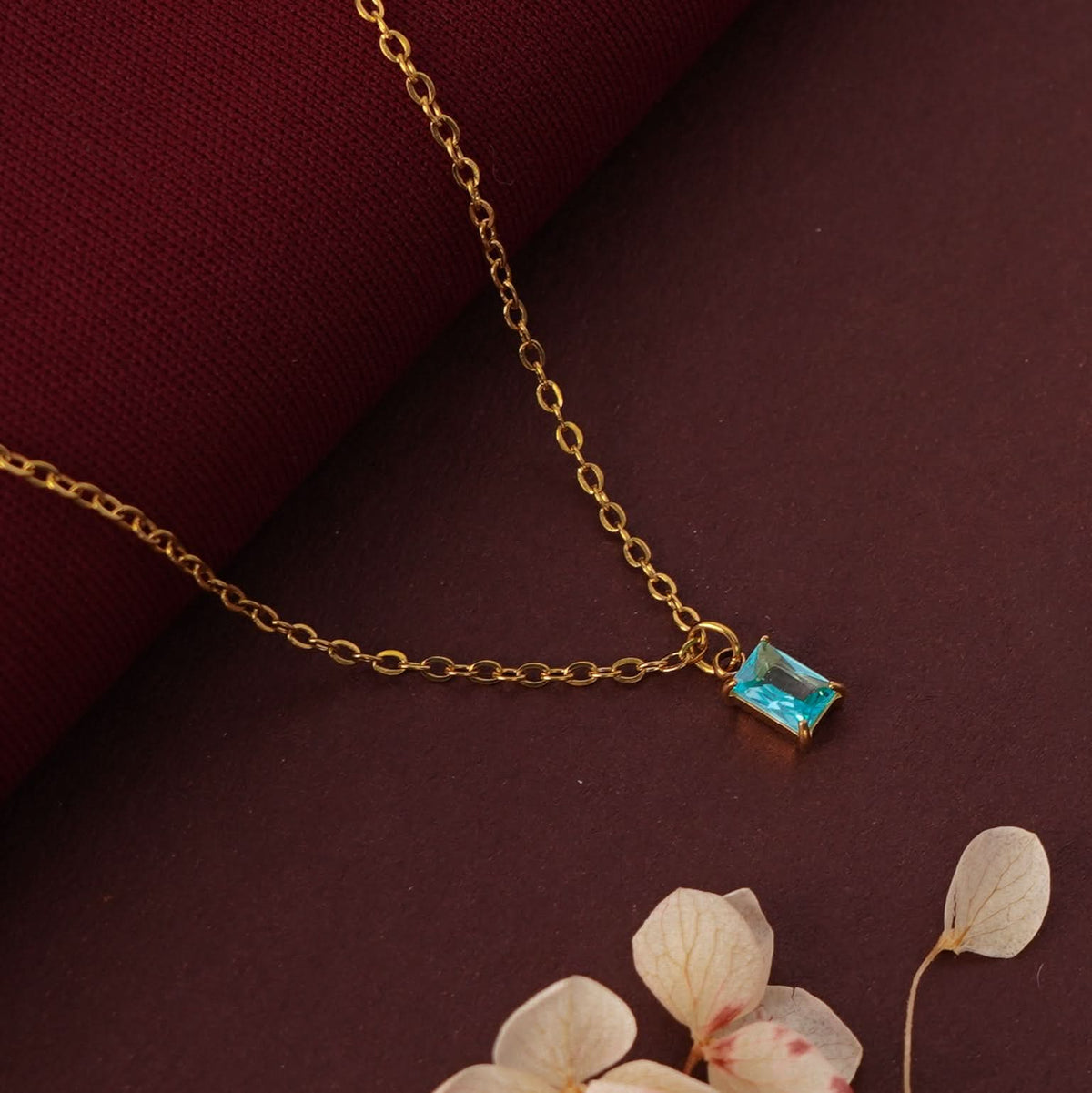 18K Gold Plated Birthstone Grace Necklace for Women | Anti Tarnish