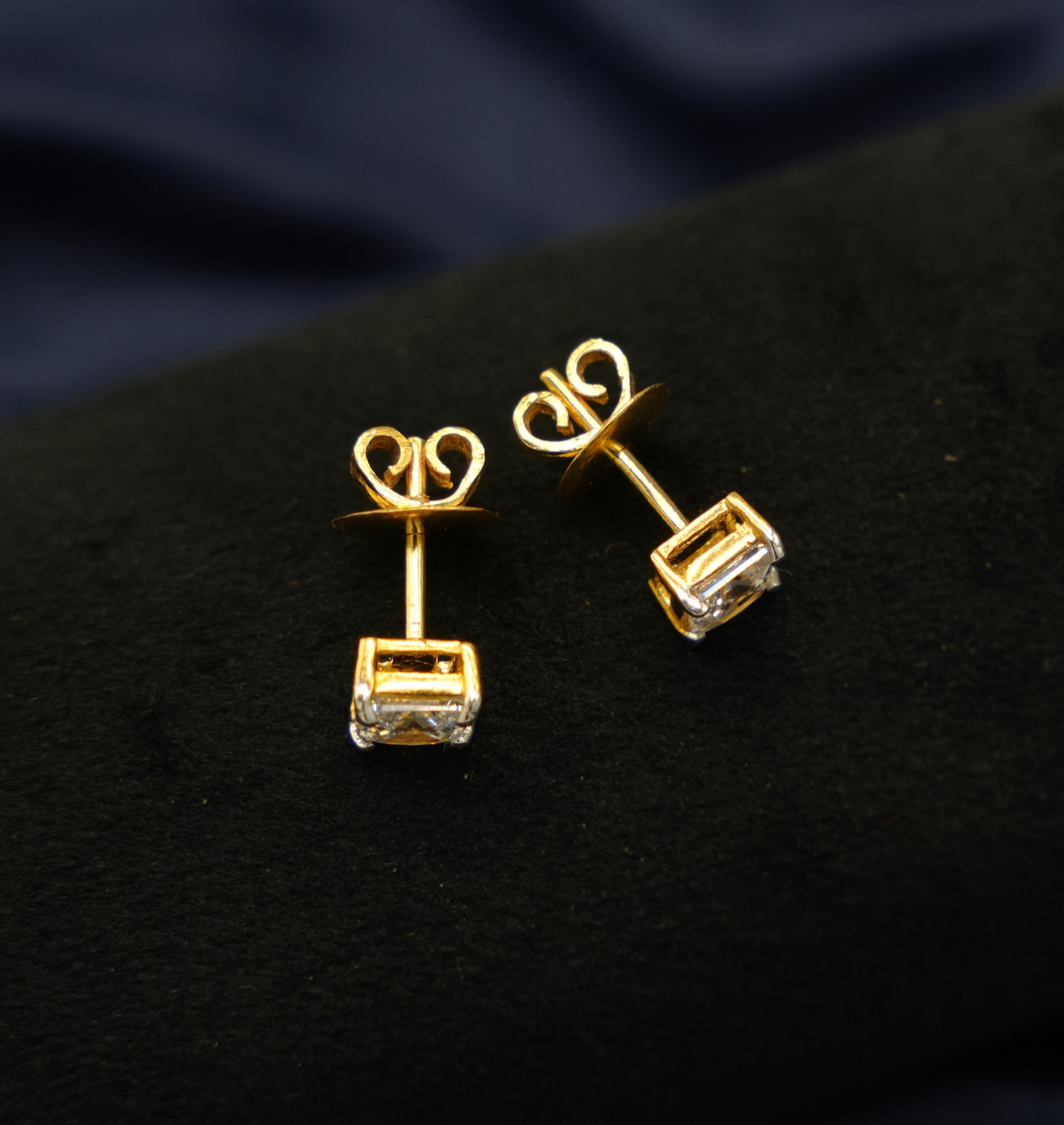 Silver Swarovski 0.75ct Princess Cut Studs