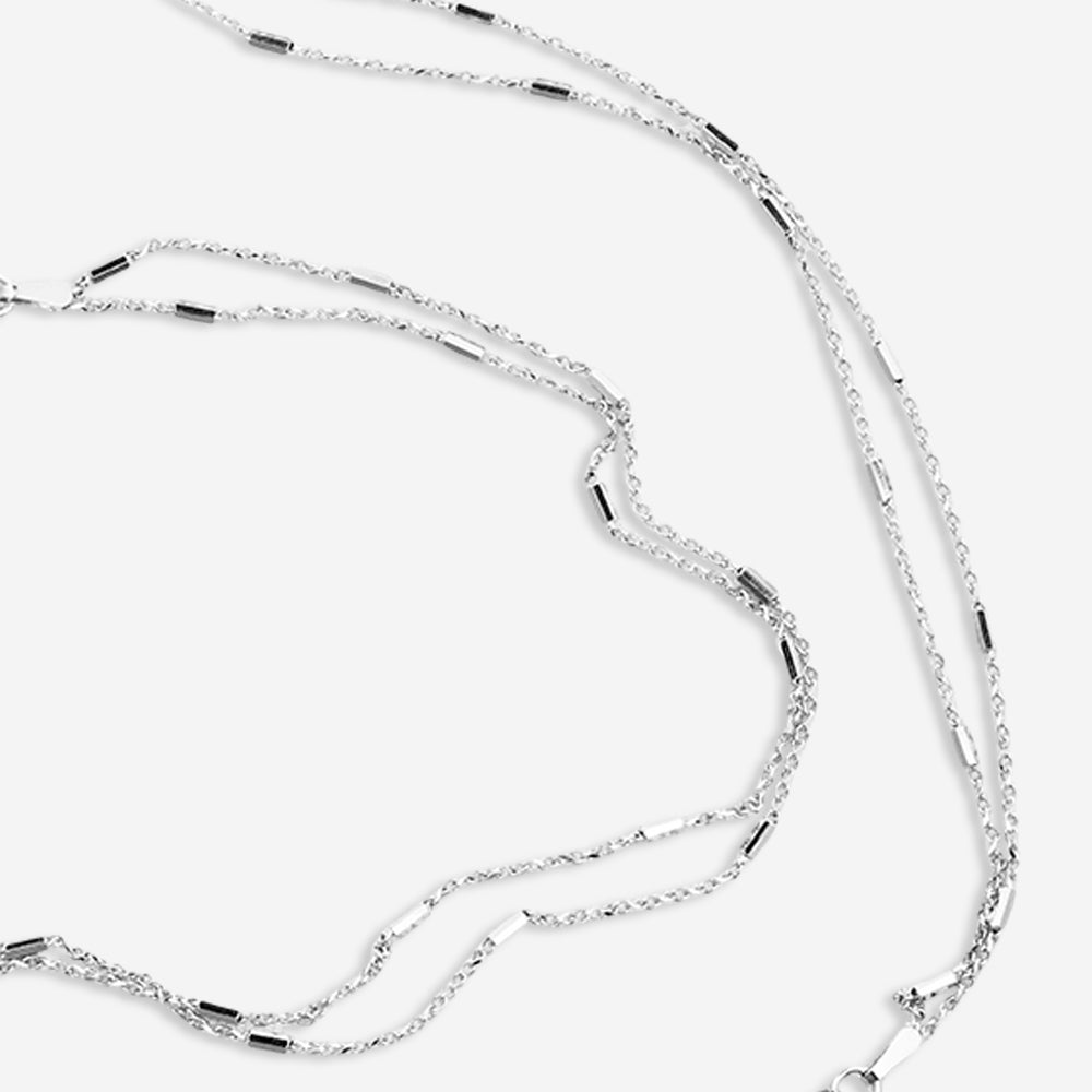 Starlit Silver Layered Anklet